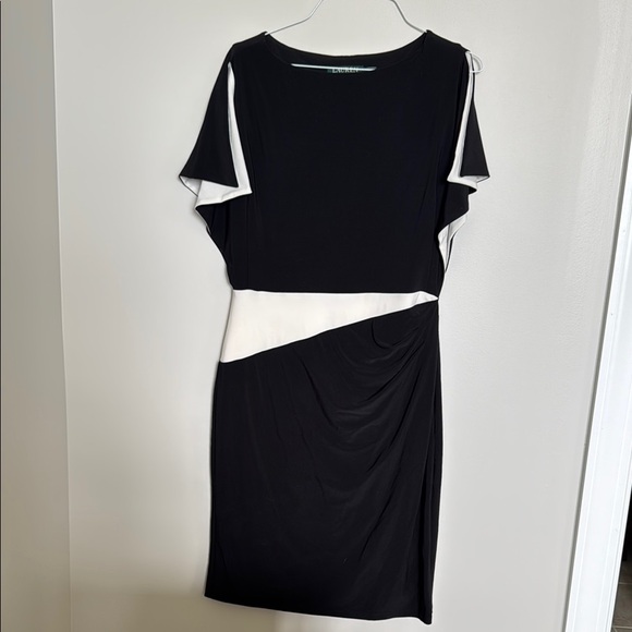 Lauren Ralph Lauren Elegant Black and White Dress size 10 - Picture 1 of 10
